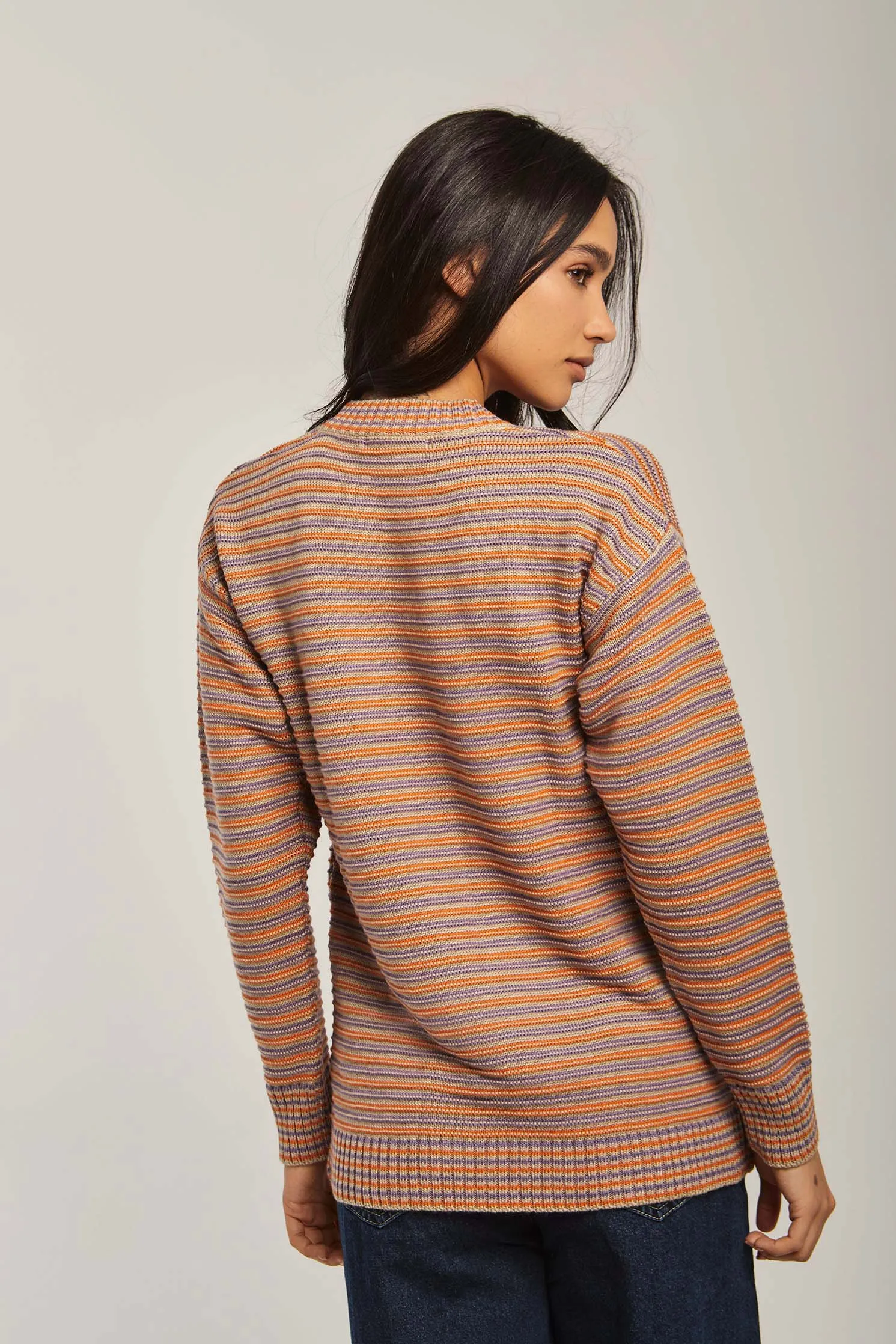 Pullover Crew Neck Flat Orange