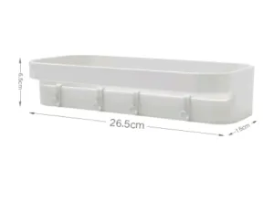 Punch-free bathroom shelf wall storage rack rectangular seamless bathroom shelf