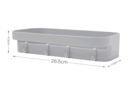Punch-free bathroom shelf wall storage rack rectangular seamless bathroom shelf
