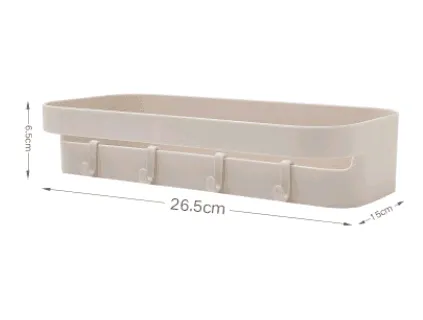 Punch-free bathroom shelf wall storage rack rectangular seamless bathroom shelf
