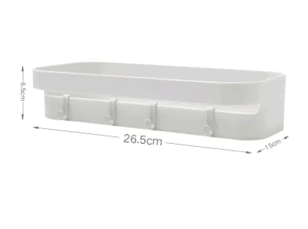 Punch-free bathroom shelf wall storage rack rectangular seamless bathroom shelf