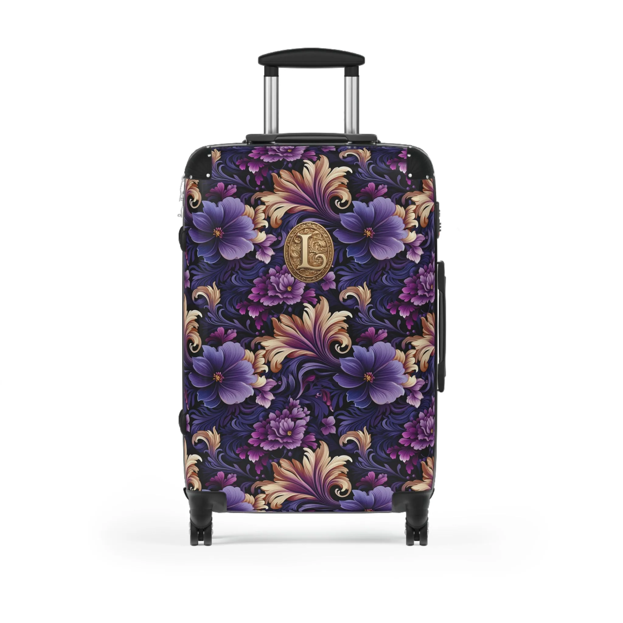 Purple Paisley Monogrammed Suitcase