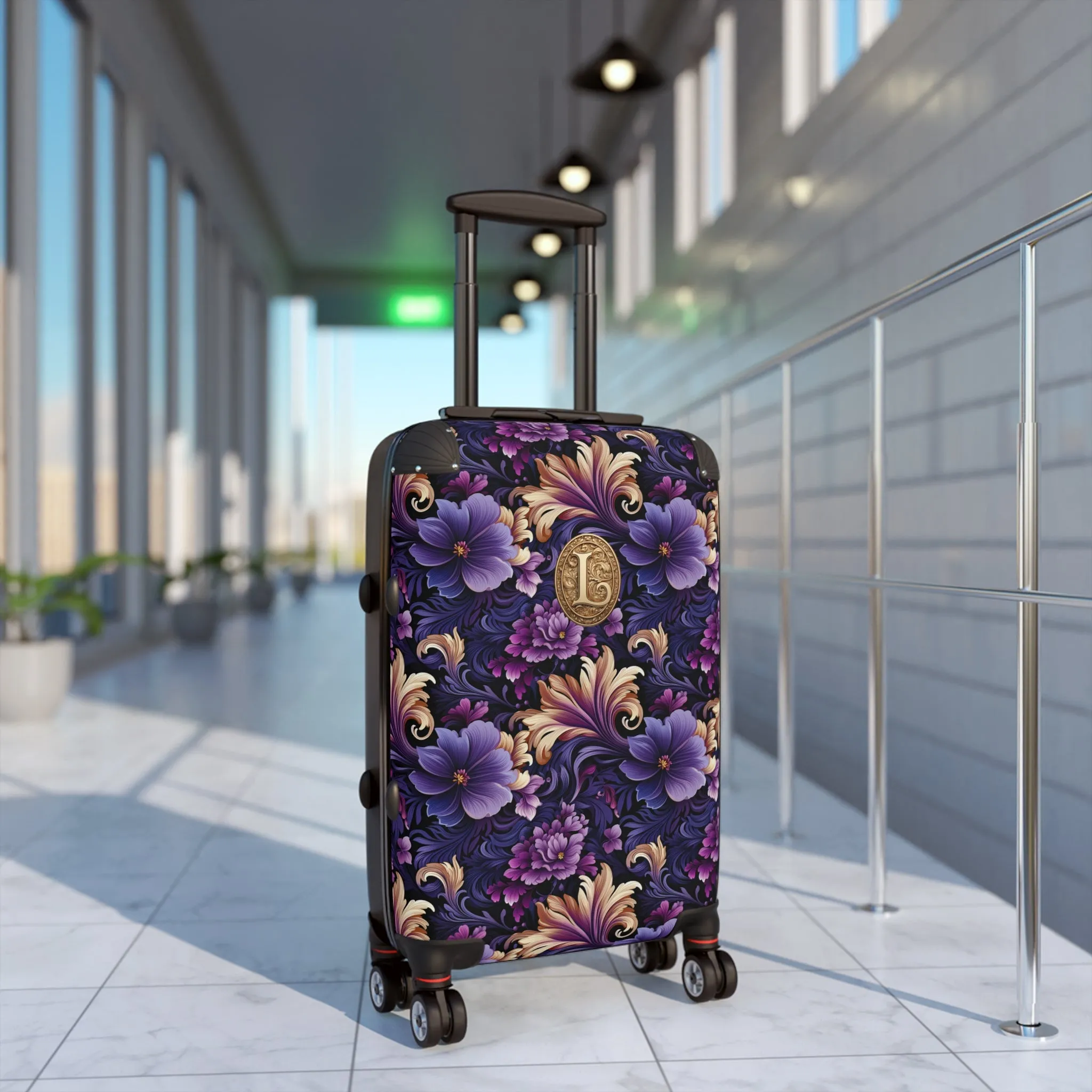 Purple Paisley Monogrammed Suitcase
