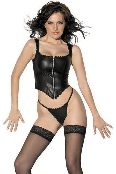 Queen Lace Trimmed G-String-Black