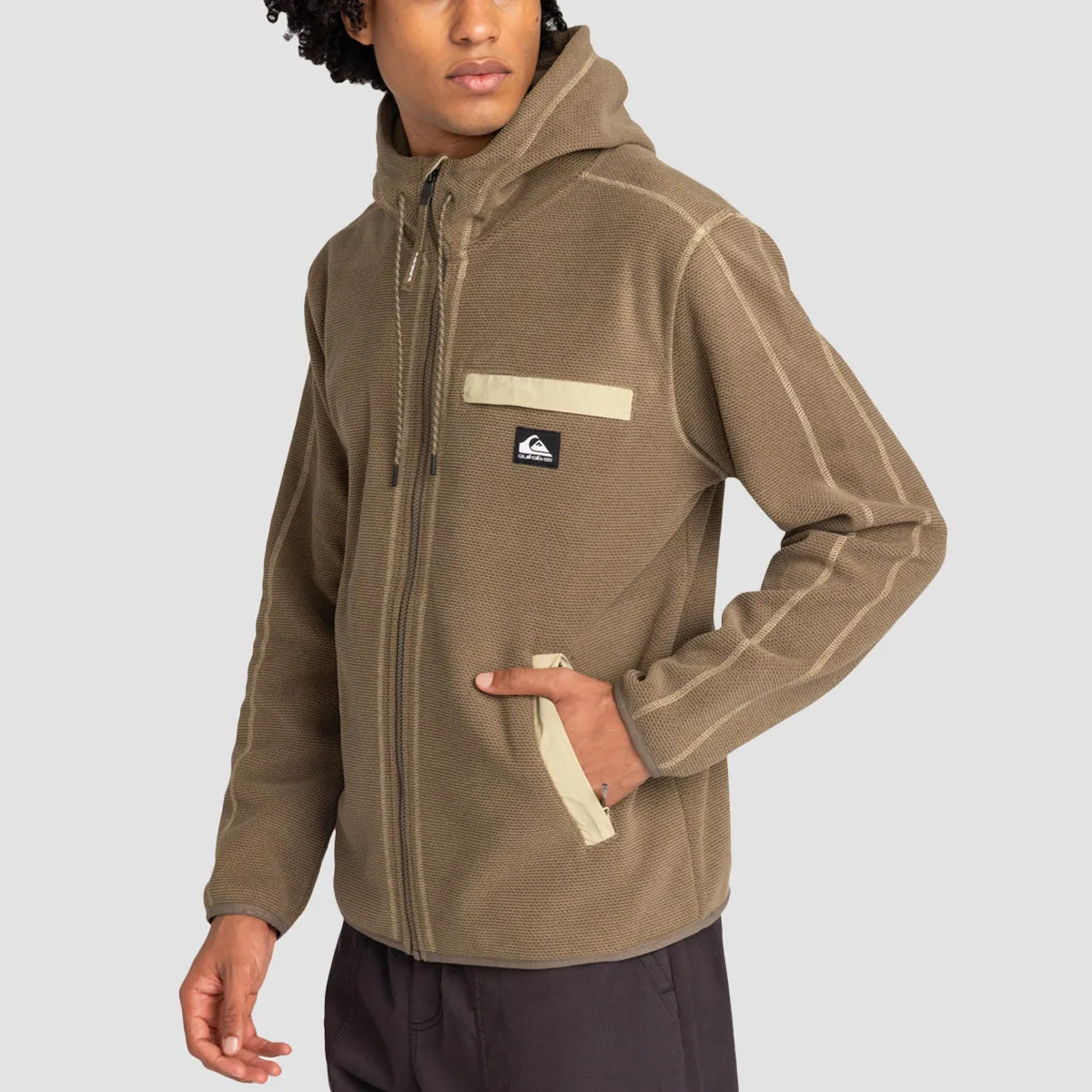 Quiksilver Last Run Zip Hoodie Canteen
