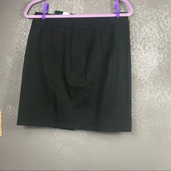 Ralph Lauren black a-line skirt with bit buckle