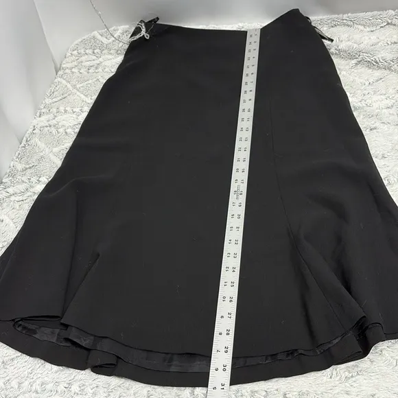 Ralph Lauren Edward Fash Black Wool Trumpet Skirt size 8