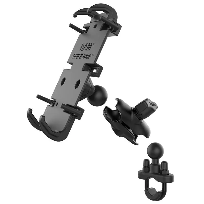 RAM Mount Quick-Grip™ XL Phone Mount with Handlebar U-Bolt Base-Short
