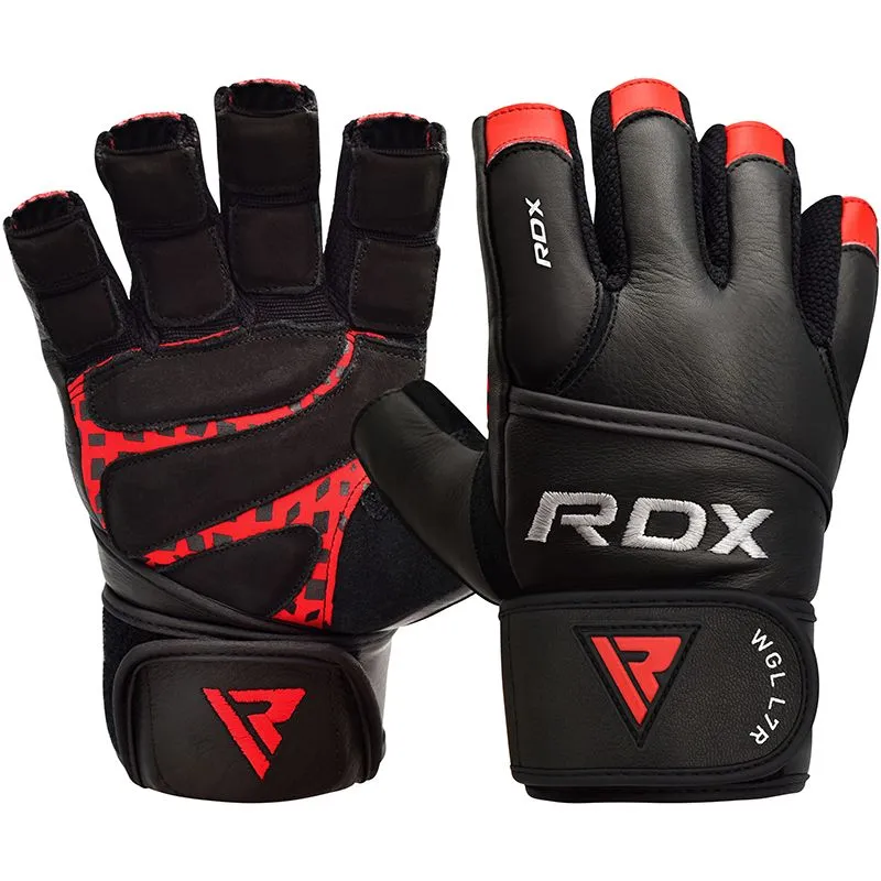 RDX - L7 Weight Lifting Leather Gym Gloves