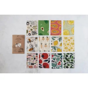 REUSABLE FABRIC BEESWAX FOOD BAGS || SET OF 2