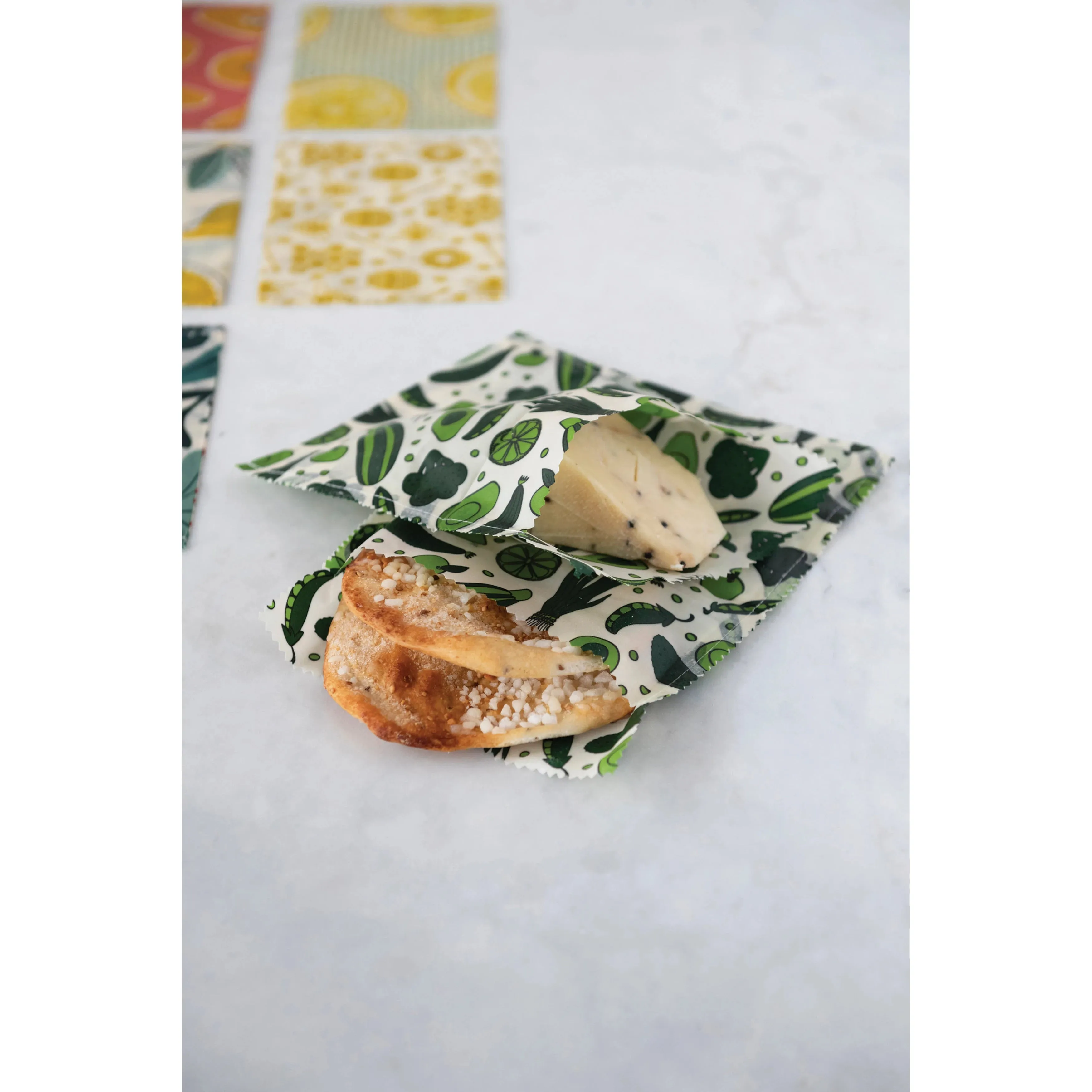 REUSABLE FABRIC BEESWAX FOOD BAGS || SET OF 2