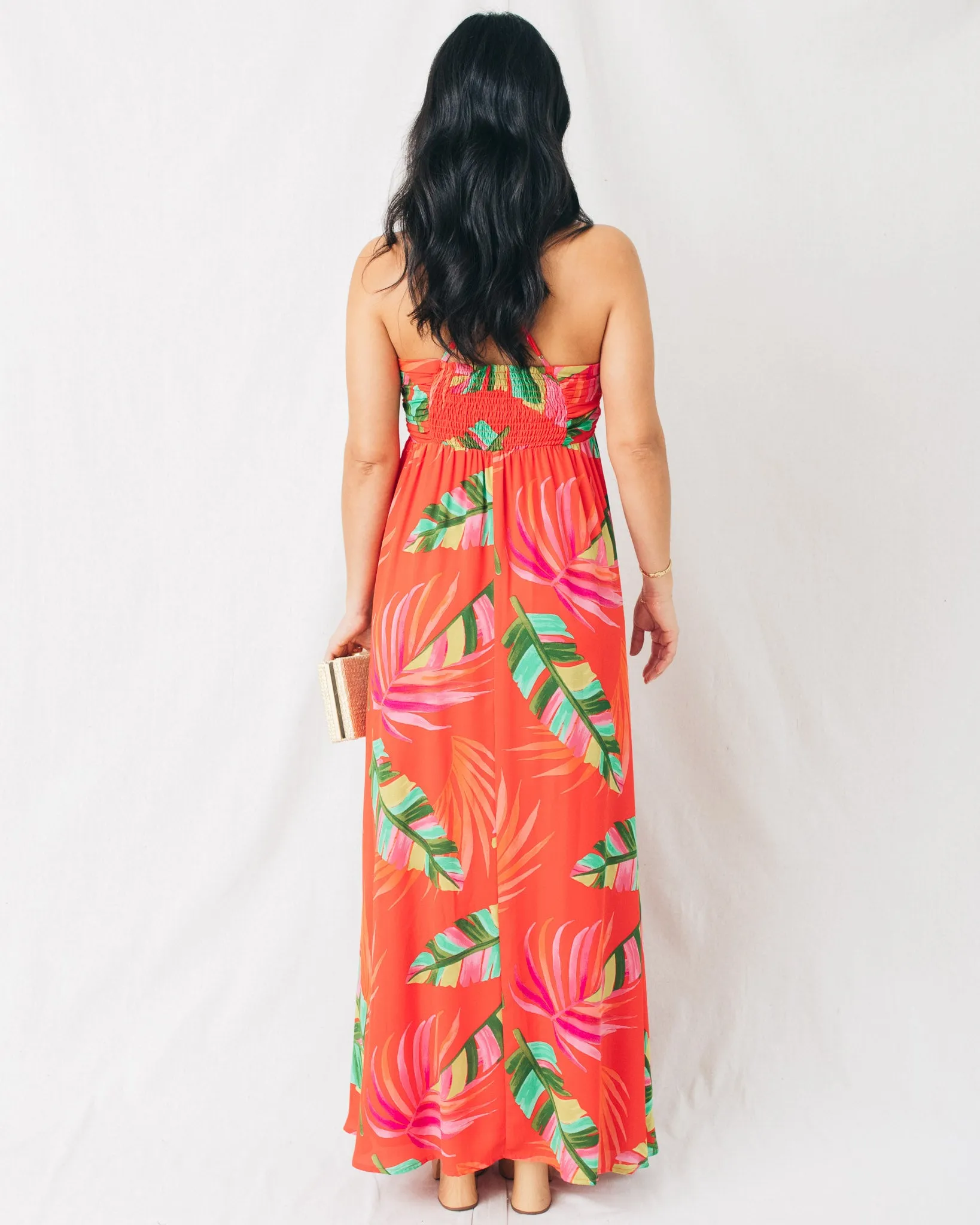 Rio Beaded Tassel Babydoll Maxi Dress