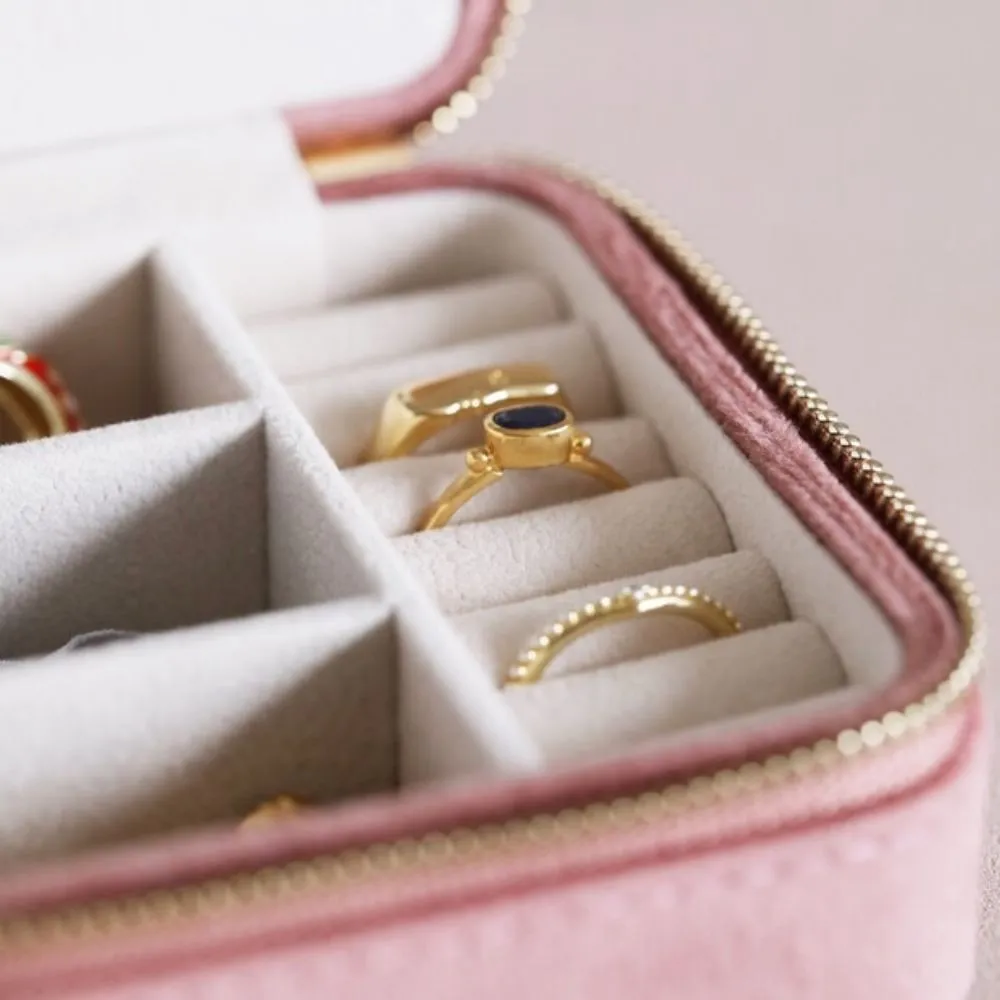 Rose Pink Travel Jewellery Case