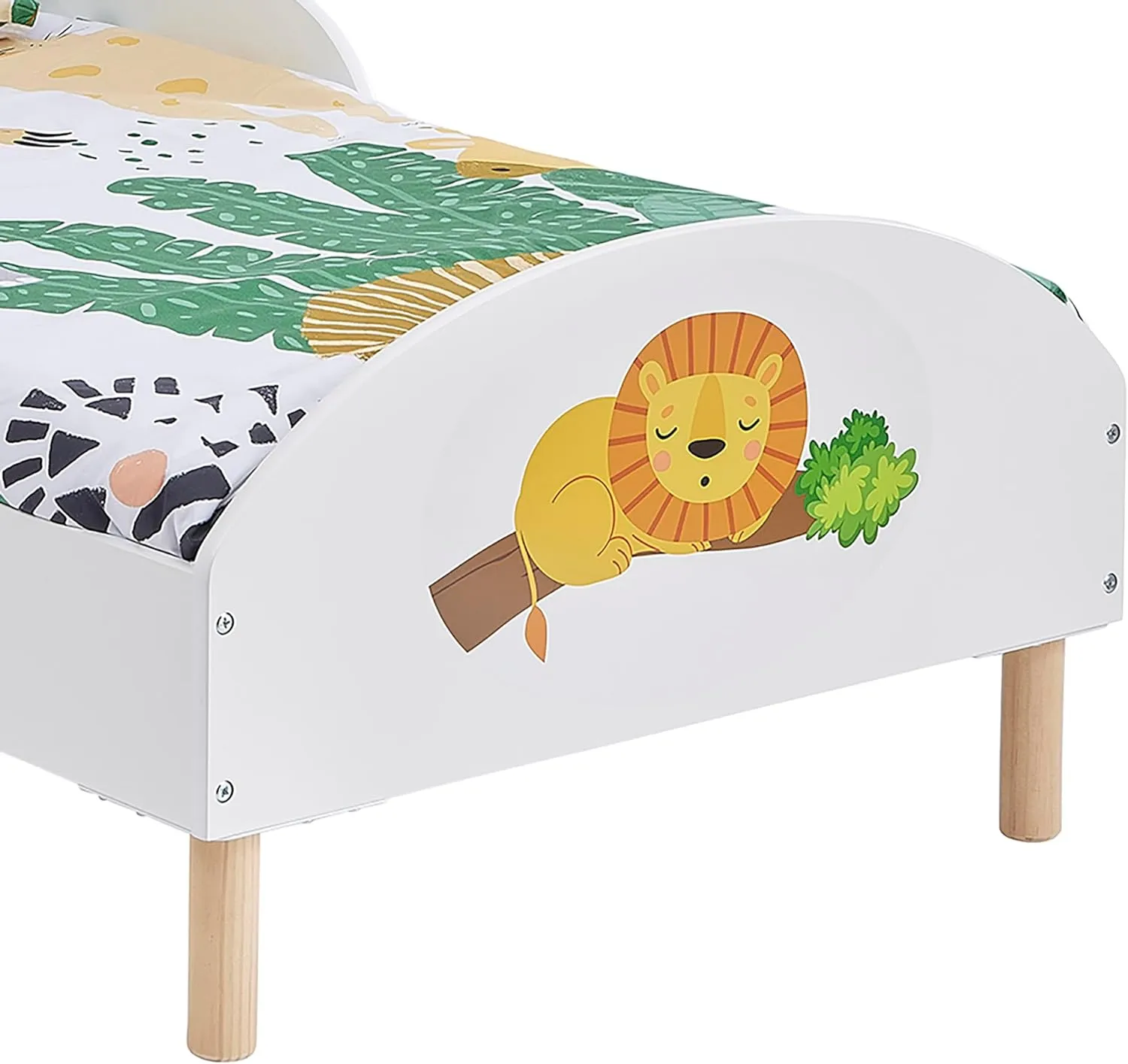Safari Jungle Children's Bed with Side Protectors | Toddler Bed | 18m - 5 Years