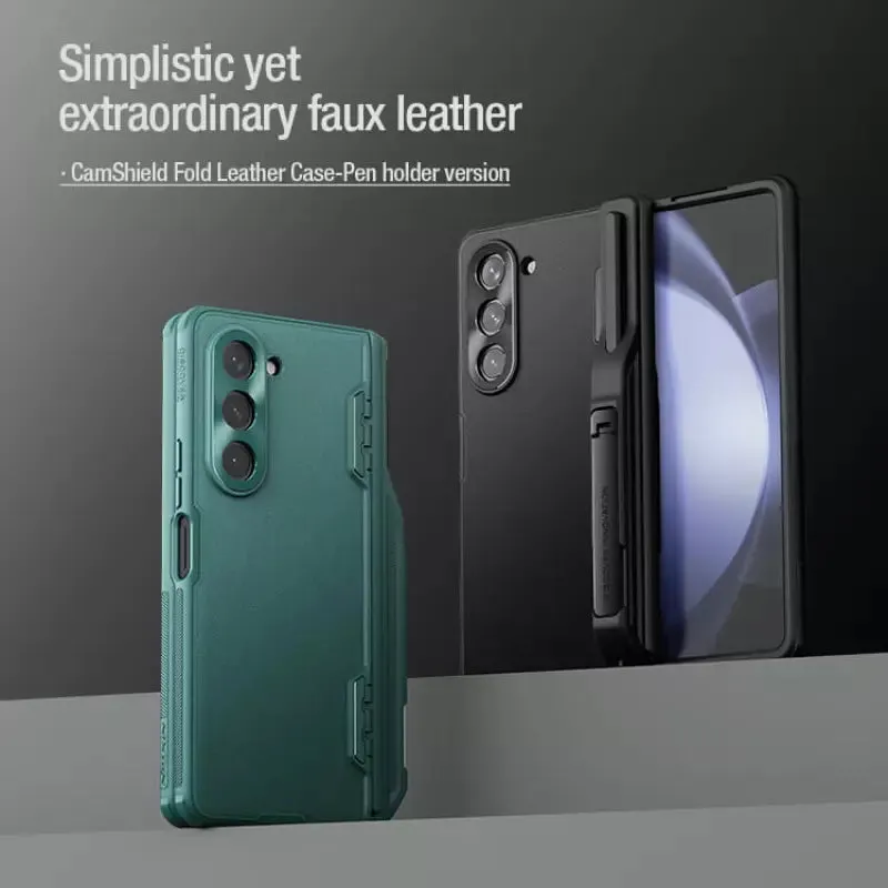 Samsung Galaxy Z Fold 5 5G/W24 CamShield Fold Leather Case Bracket Version