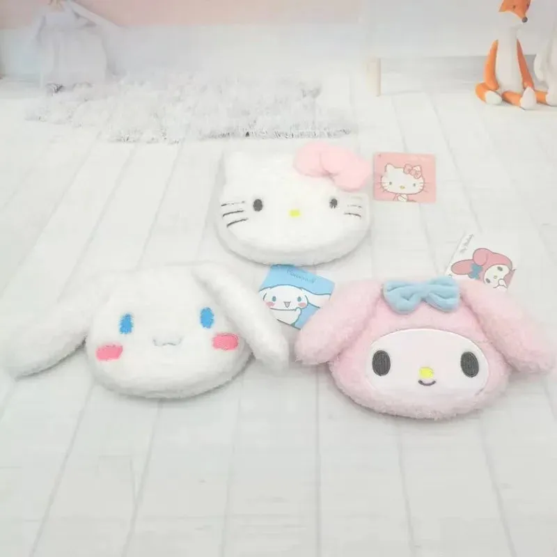 Sanrio Hello Kitty Plush Coin Purse – Soft, Cute, and Zippered