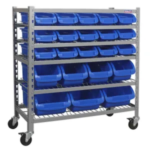 Sealey Mobile Bin Storage System 22 Bins