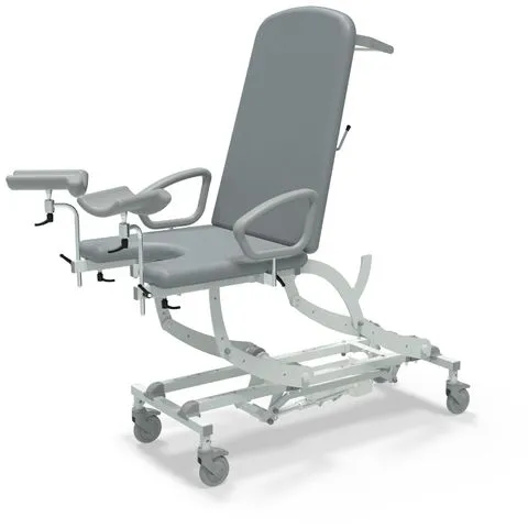 Seers - CLINNOVA Gynae 1 Electric couch, gas assisted back and foot rest, classic base with wheel and foot switch options (265Kg SWL)