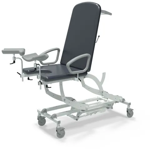 Seers - CLINNOVA Gynae 1 Electric couch, gas assisted back and foot rest, classic base with wheel and foot switch options (265Kg SWL)