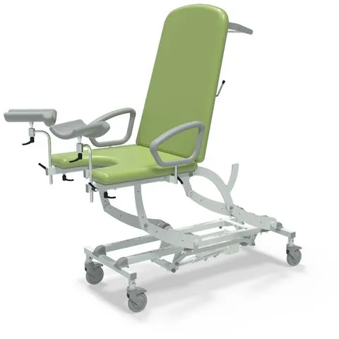 Seers - CLINNOVA Gynae 1 Electric couch, gas assisted back and foot rest, classic base with wheel and foot switch options (265Kg SWL)