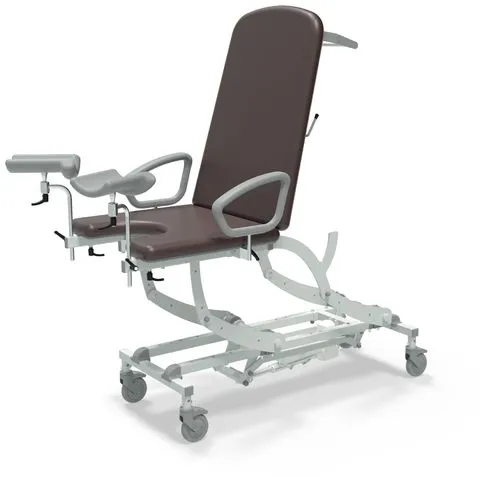 Seers - CLINNOVA Gynae 1 Electric couch, gas assisted back and foot rest, classic base with wheel and foot switch options (265Kg SWL)