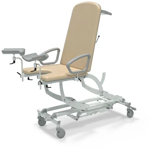 Seers - CLINNOVA Gynae 1 Electric couch, gas assisted back and foot rest, classic base with wheel and foot switch options (265Kg SWL)