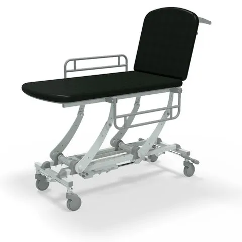 Seers - CLINNOVA Mobile 2 Section electric couch with classic base and gas assisted backrest and switch and wheel options (265Kg SWL)