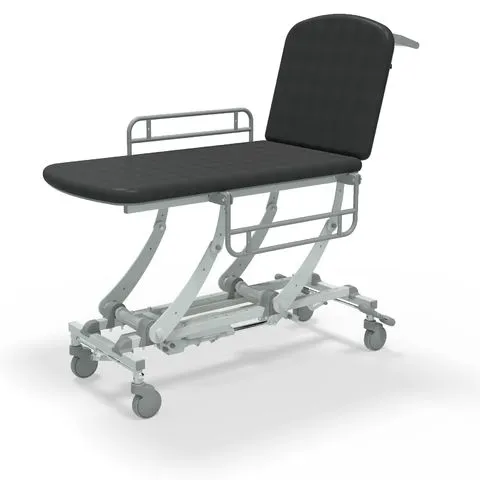 Seers - CLINNOVA Mobile 2 Section electric couch with classic base and gas assisted backrest and switch and wheel options (265Kg SWL)