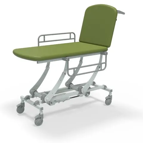 Seers - CLINNOVA Mobile 2 Section electric couch with classic base and gas assisted backrest and switch and wheel options (265Kg SWL)