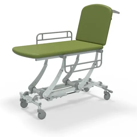 Seers - CLINNOVA Mobile 2 Section electric couch with classic base and gas assisted backrest and switch and wheel options (265Kg SWL)