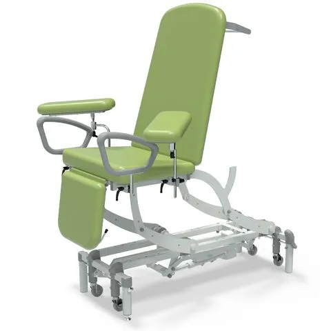 Seers - CLINNOVA Phlebotomy 2 Electric couch, electric back rest and gas assisted foot rest, classic base with wheel and switch options (265Kg SWL)