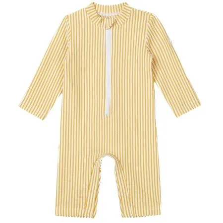 Seersucker Mustard Stripe Swimsuit