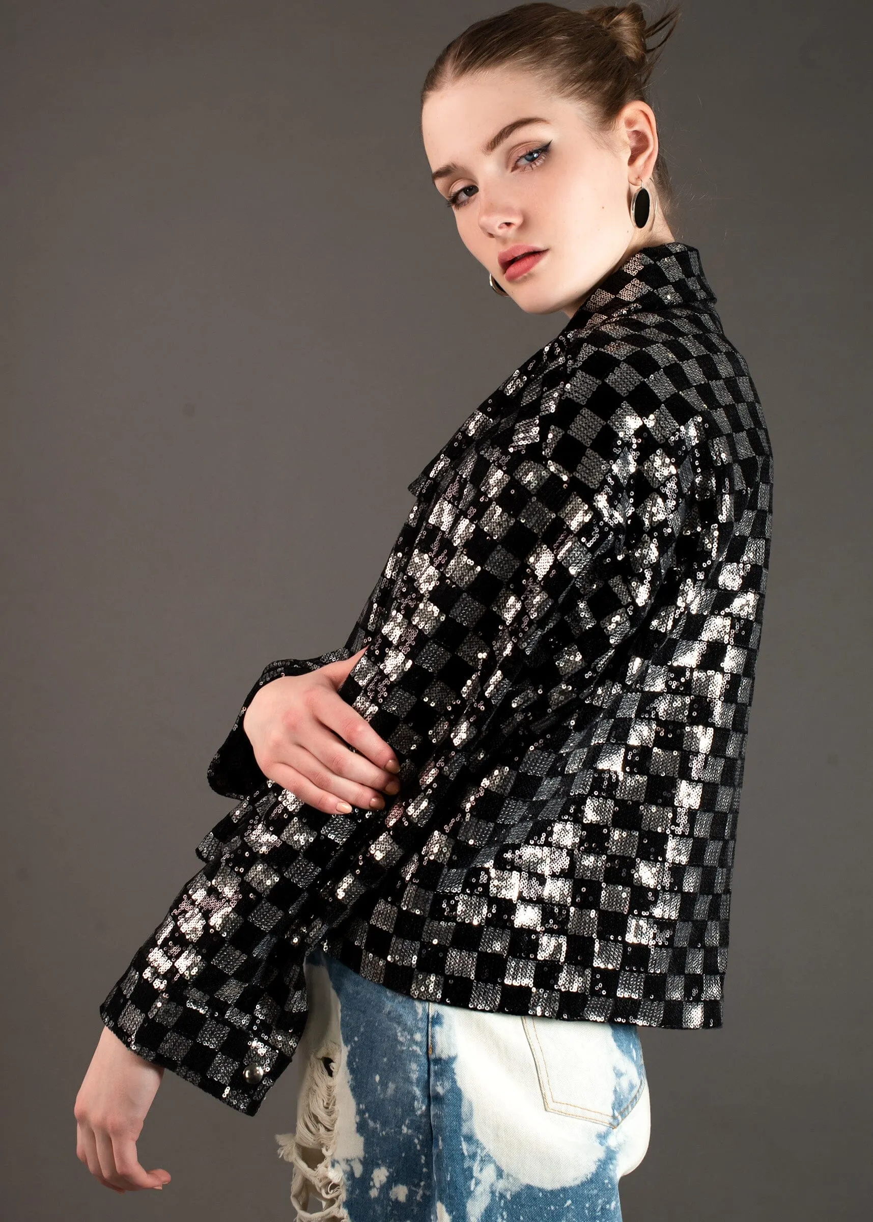 Sequin Checker Bomber