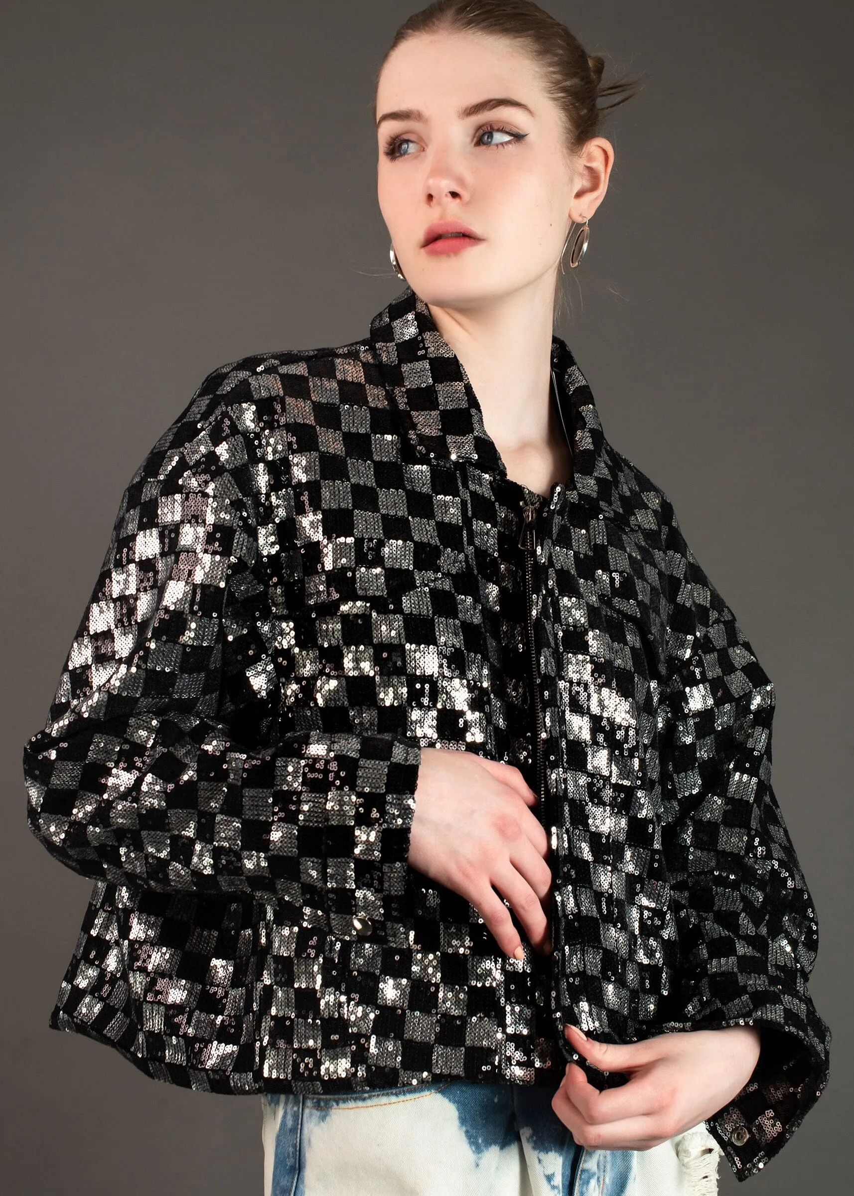 Sequin Checker Bomber