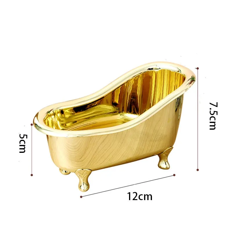 Shiny Mini Bathtub Desktop Jewelry Cosmetic Storage Box Case