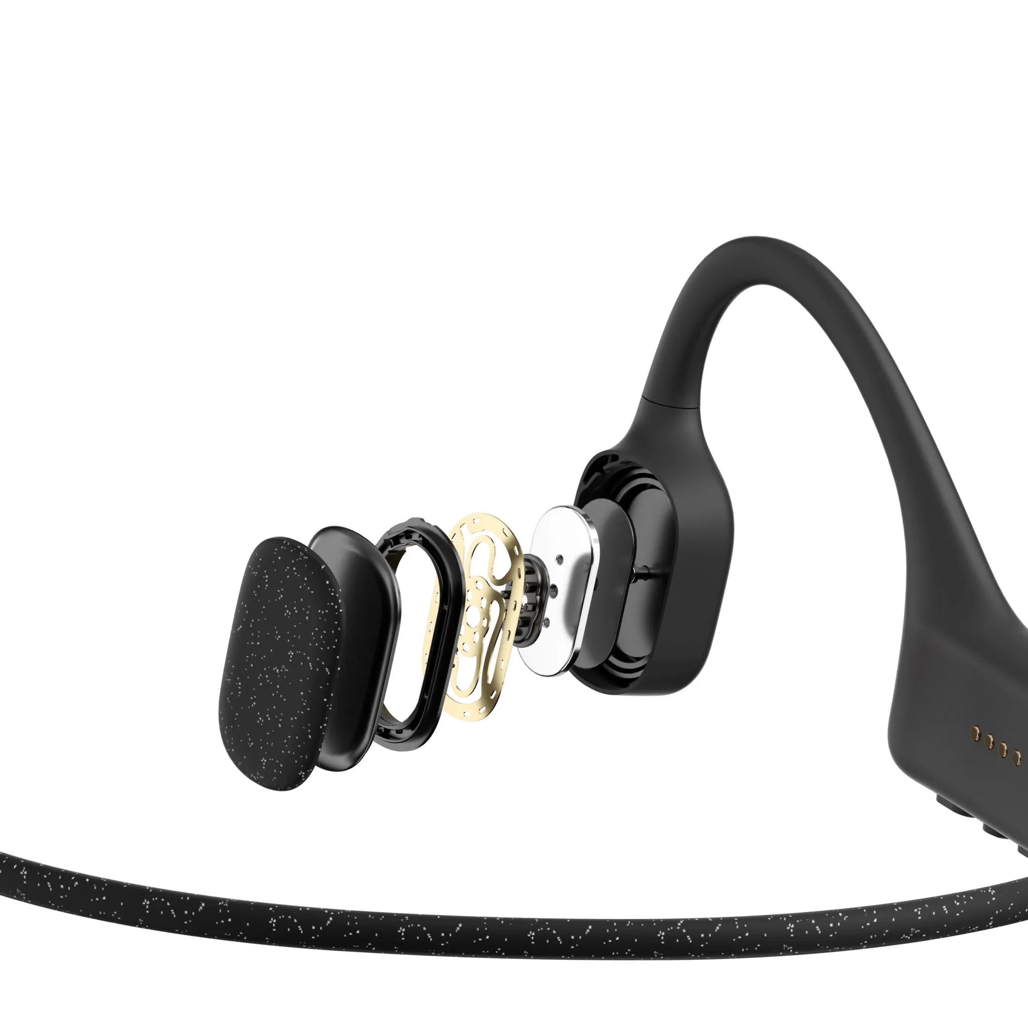 Shokz OpenSwim Waterproof Bone Conduction MP3 Headphones Black