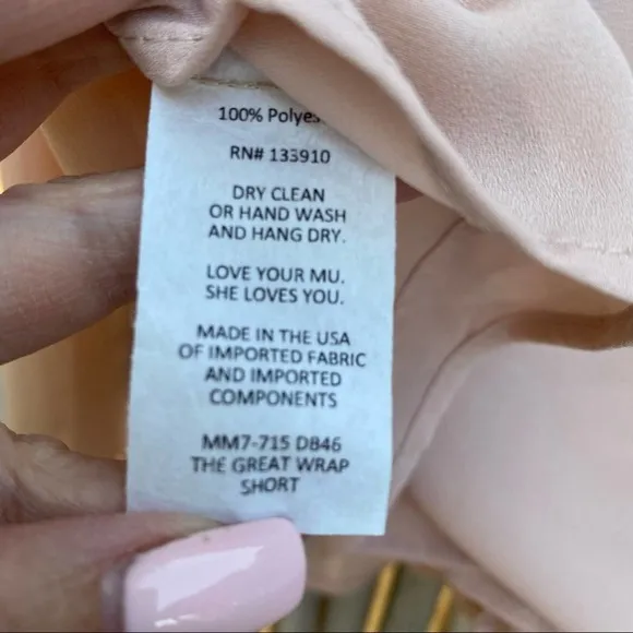 Show me Your Mumu great wrap shorts skorts blush M