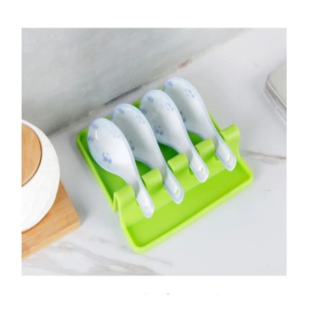 Silicone Spoon Holder, Stove Top Heat Resistant Plate Holders with Drip Pad