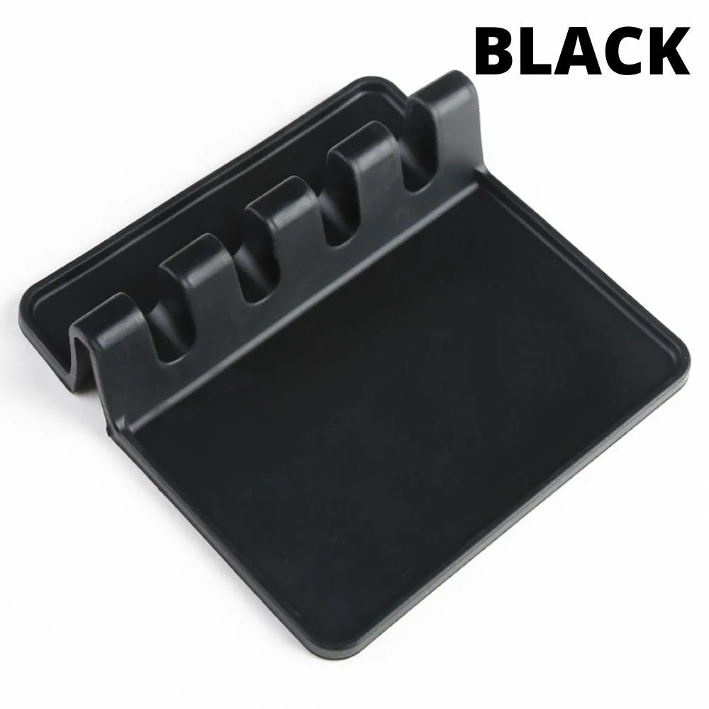 Silicone Spoon Holder, Stove Top Heat Resistant Plate Holders with Drip Pad