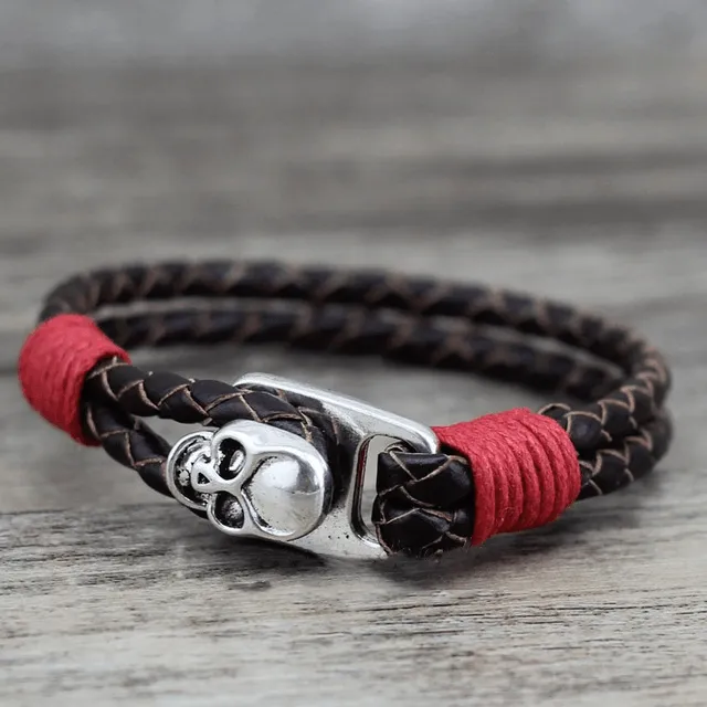 Skull Leather Bracelet
