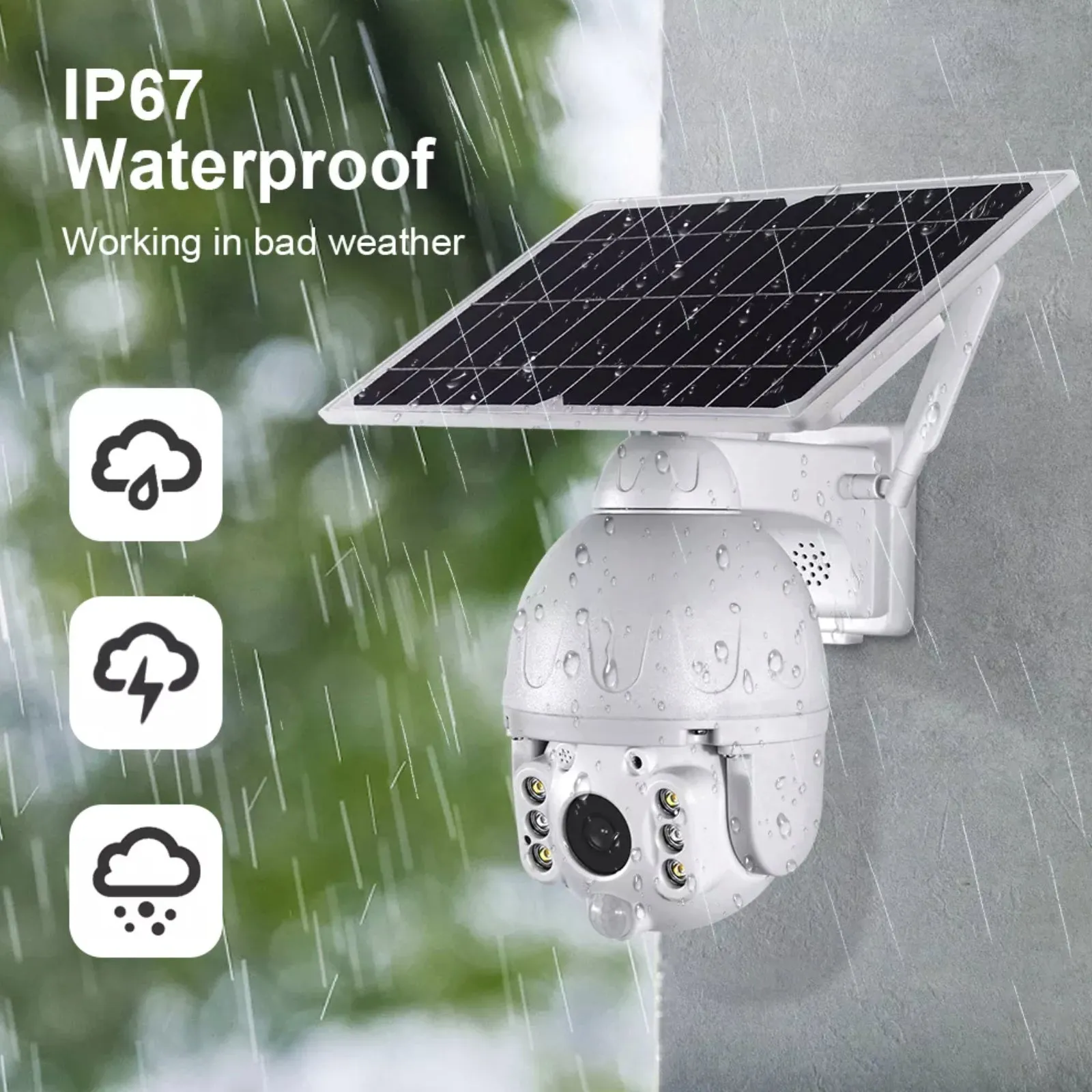 Solid Metal 4G Solar Camera Pan - Tilt - Zoom Wireless CCTV Video 2 Way Audio Night Vision