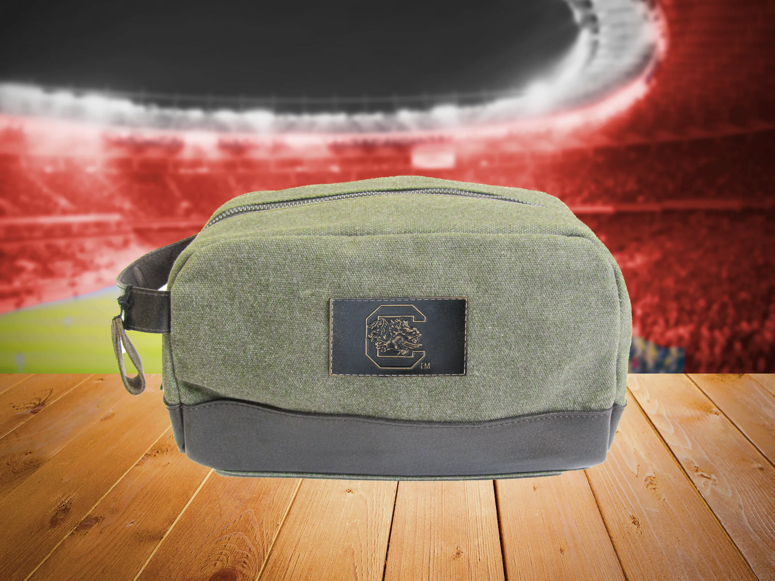South Carolina Gamecocks Waxed Canvas Toiletry Dopp Bag