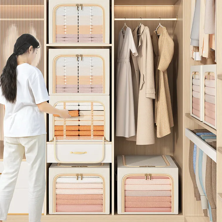 🔥Spring Hot Sale - 30% Off - 🎁2023 Upgraded Waterproof Cotton Linen Steel Frame Storage Box