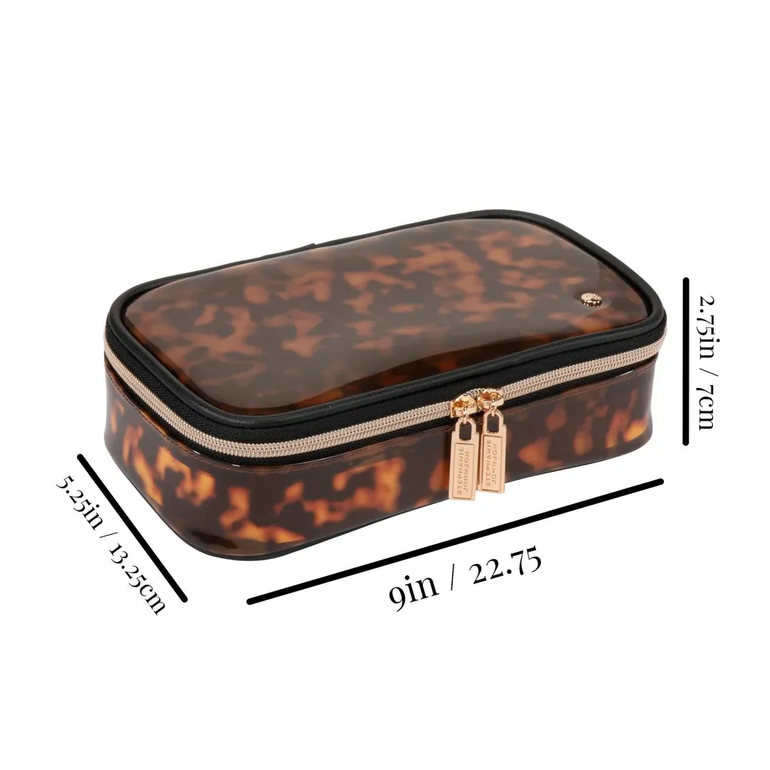 Stephanie Johnson - Claire Medium Makeup Case - Clear Tortoise