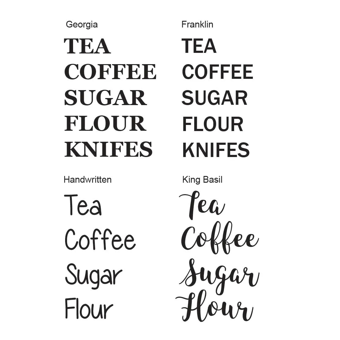 Storage Words Vinyl Stickers