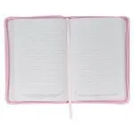 Strength and Dignity Pink Faux Leather Journal Proverbs 31:25