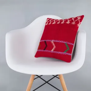 Striped Multiple Color Kilim Pillow Cover 16x16 7570