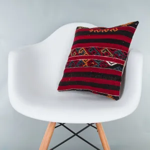 Striped Multiple Color Kilim Pillow Cover 16x16 7672