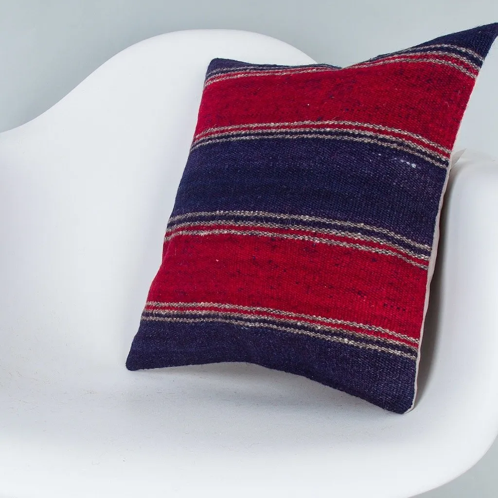 Striped Multiple Color Kilim Pillow Cover 16x16 8413