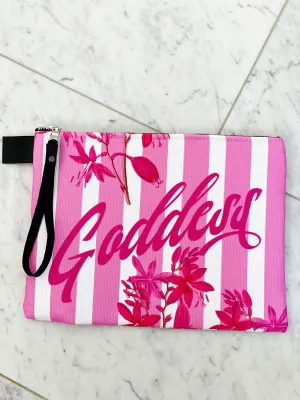 Stripes and Florals Pink Pouch Sample
